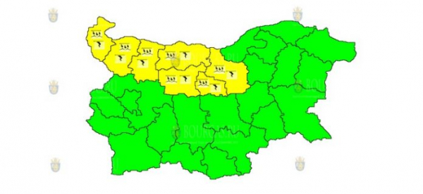10 сентября в Болгарии объявлен дождевой и грозовой Желтый код опасности