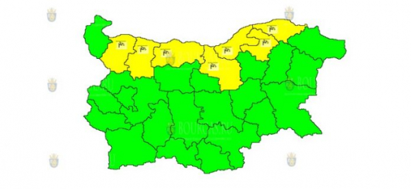 15 сентября в Болгарии объявлен ветреный Желтый код опасности