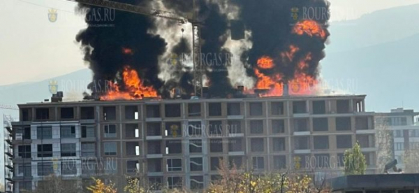 Загорелся строительный объект в Софии