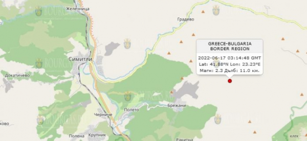 Землетрясение Болгария, 17 июня 2022 года в Болгарии произошло землетрясение