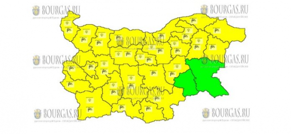4 февраля в Болгарии объявлен ветреный/снежный Желтый код опасности